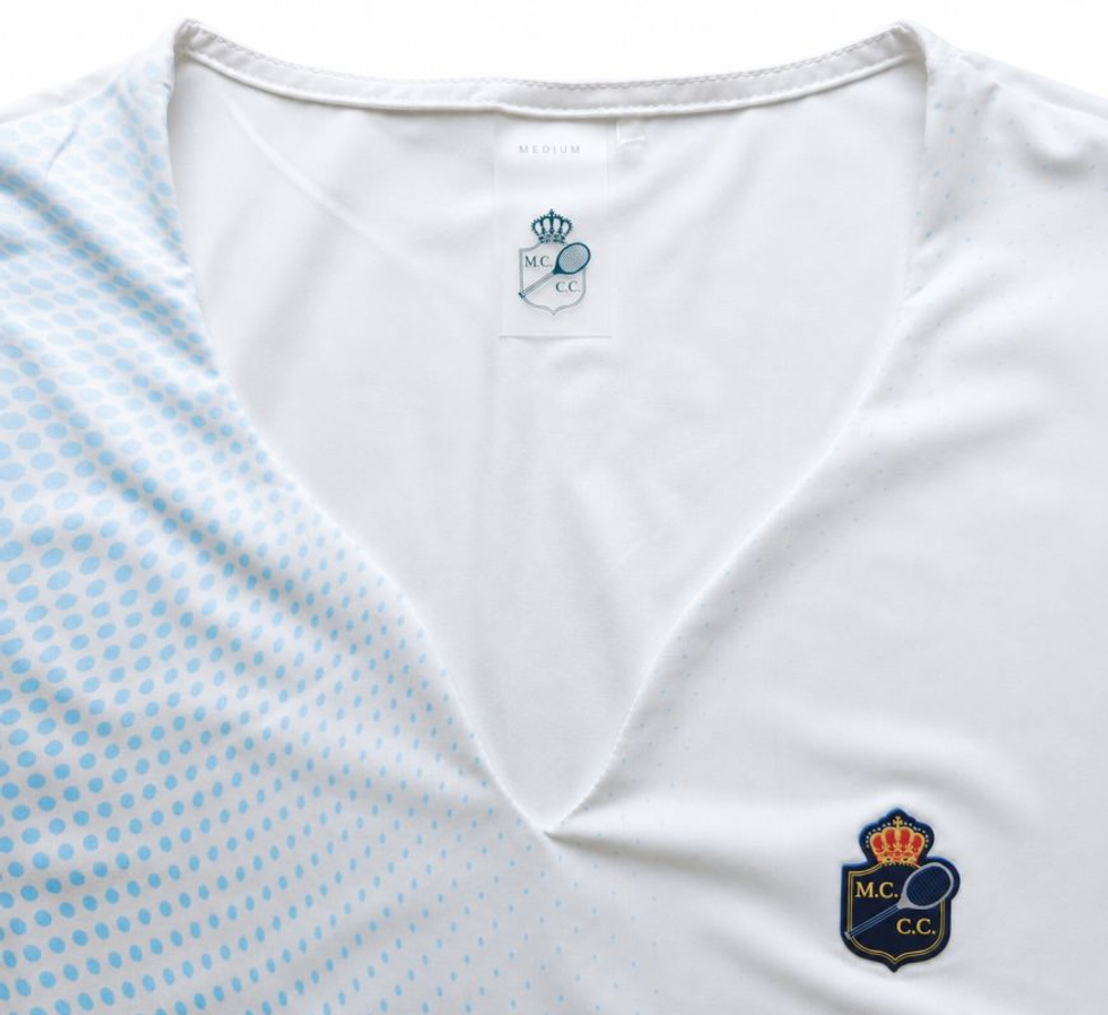 Женская теннисная футболка Monte-Carlo Country Club MCCC Patch & Print - white
