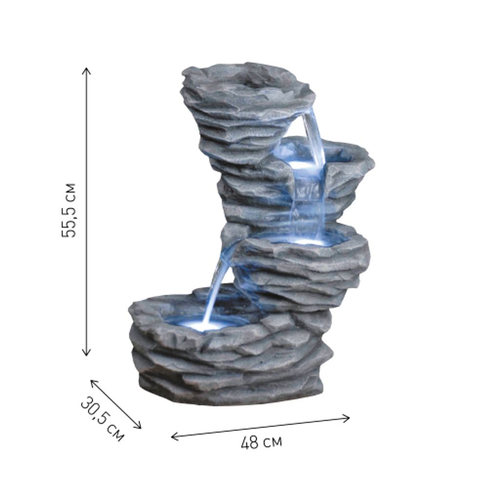 GWXF02637 GREEN APPLE Фонтан Водопад 55,5см