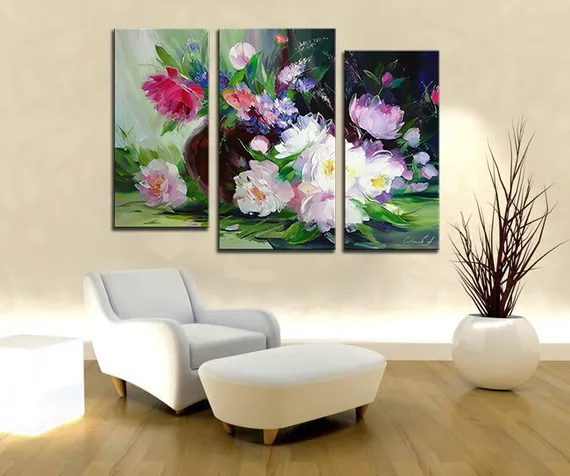 Модульная картина "Пионы"