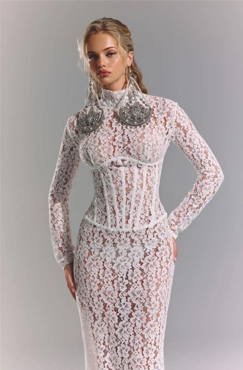 Кружевное платье Corset White