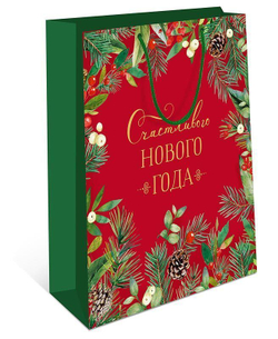 Сумка лам.26*32*12см Новый год ассорти