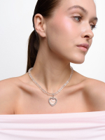 Колье "Glow" из горного хрусталя Silver