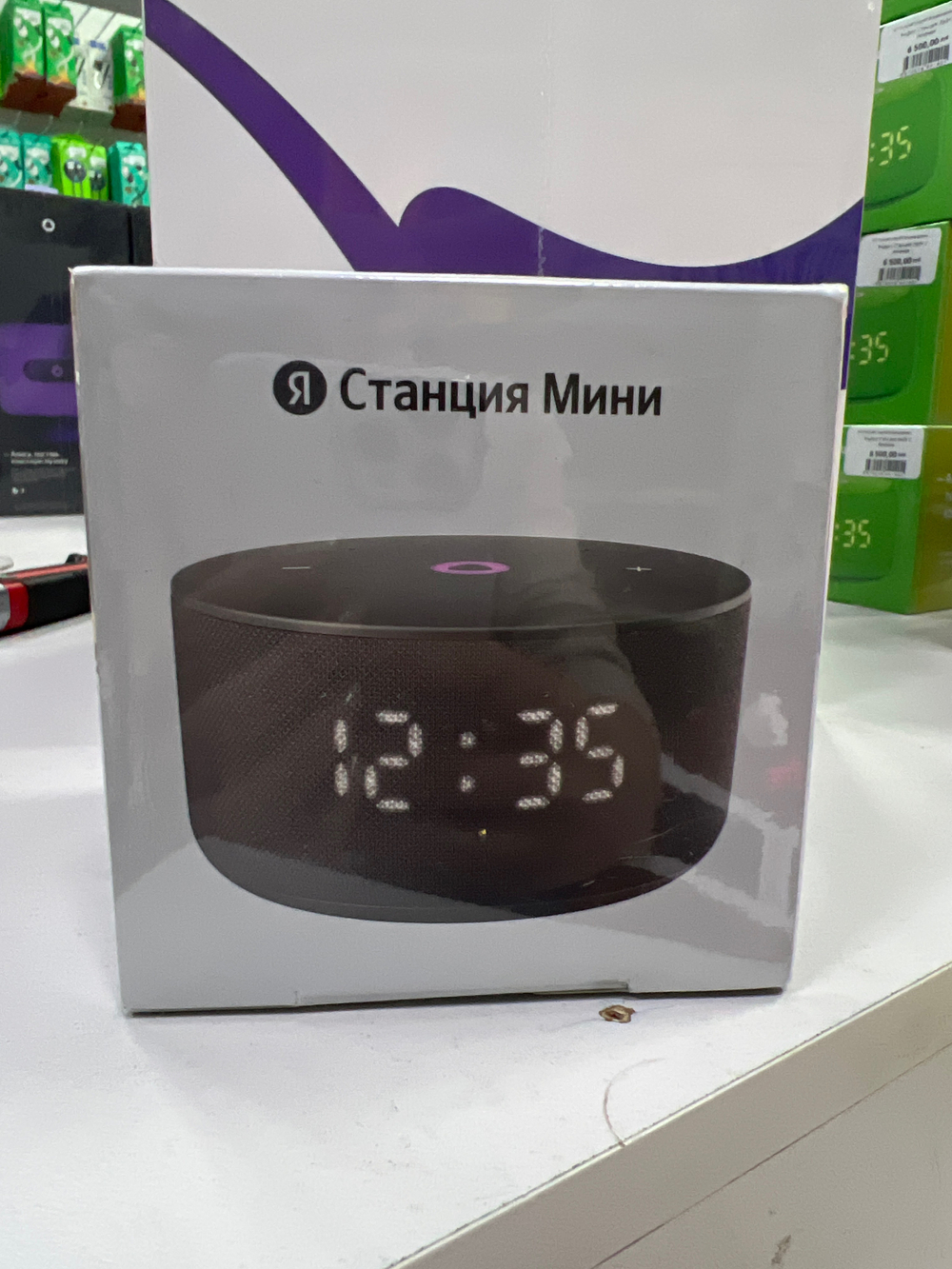 Яндекс Станция  Мини 3 с часами (Черная)