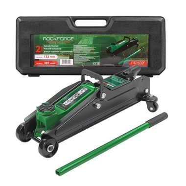 Домкрат подкатной гидравлический 2 т (h min 133мм, h max 387мм) в кейсе RockForce##Rock FORCE RF-DT2502F