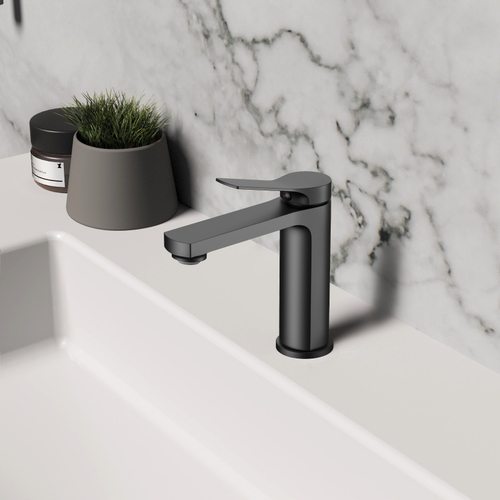 Смеситель для раковины Vincea Arco VBF-4AR01MB, черный матовый