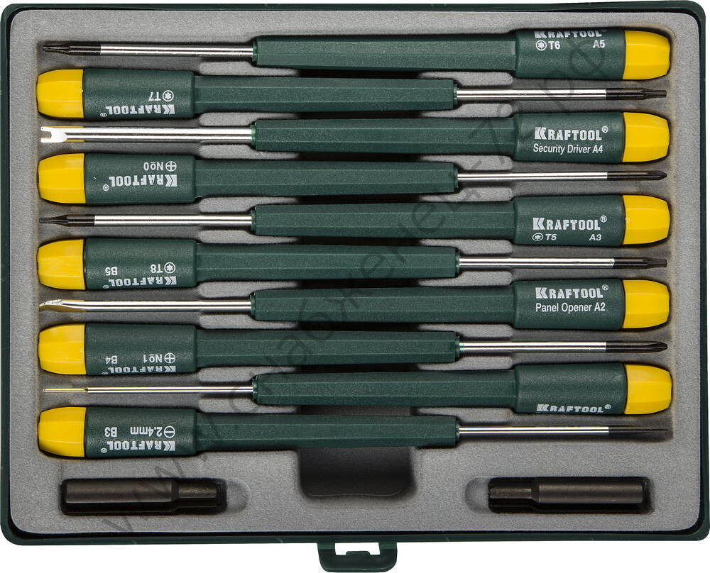 KRAFTOOL X-Telecom 12 предм., Набор отверток для точных работ (25616-H12)