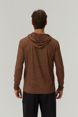 Джерси Судак Чертеж Коричневый с рукавом под палец