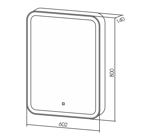 Зеркало-шкаф AZARIO Фиджи 60 602х800х140 c подсветкой и диммером, сенсорный выключатель (LED-00002364)
