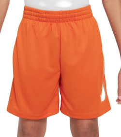 Шорты для мальчика теннисные Nike Dri-Fit Multi+ Graphic Training Shorts - campfire orange/white/white