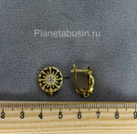 Швензы люкс (Корея) пара с микроцирконами 0485