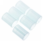 Бигуди липучки, 6шт., однотонные, цвет микс, d-4см