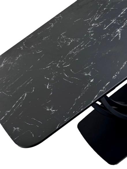 Стол М-City DISAUR Матера (Matera) 160 Kl-116 Черный мрамор матовый, Итальянская керамика, Черный