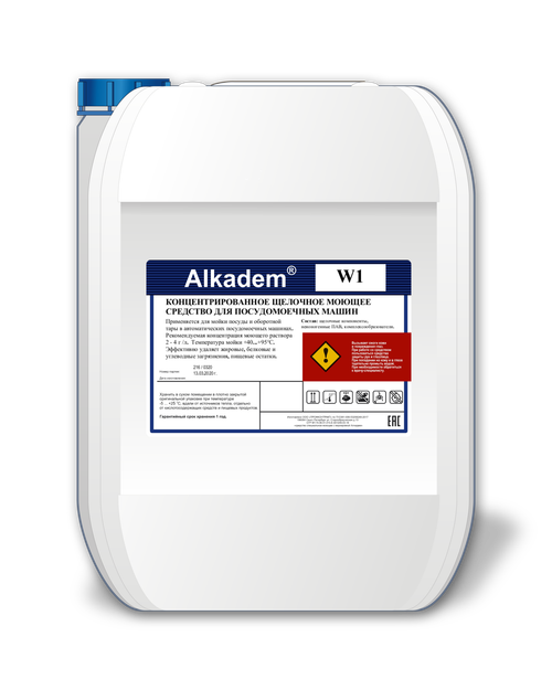Alkadem W1 Жидкое моющее средство для посудомоечных машин, канистра 10л.