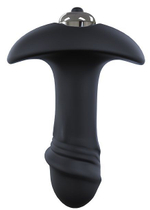 Черный анальный вибромассажер STAR ARROW - 11 см.