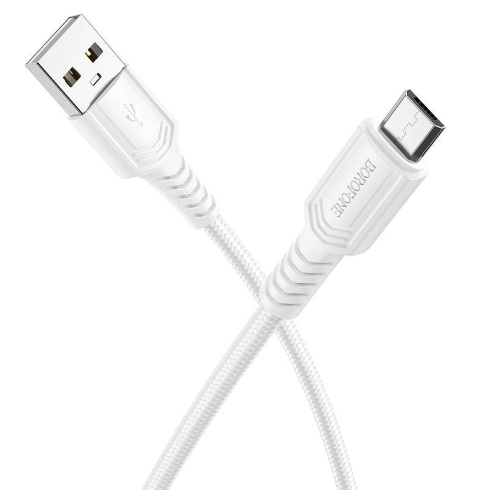 Кабель USB - Micro BOROFONE BX116 (белый) 1м