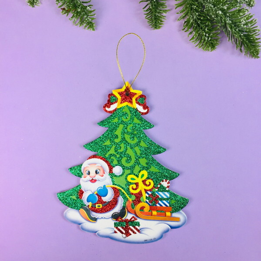 Украшение подвесное «`Ёлочка нарядная» 19 см