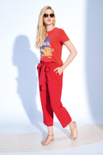 3729 Брюки женские (красный)