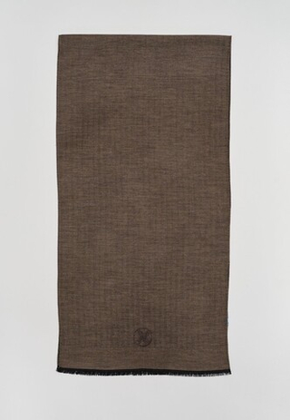 Шерстяной шарф 45×180 BROWN