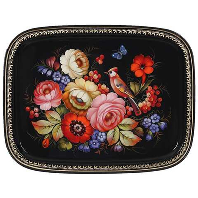 Zhostovo metal tray A19D07042567