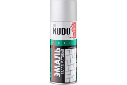 Краска аэрозольная, белая матовая. KUDO. 520 мл.