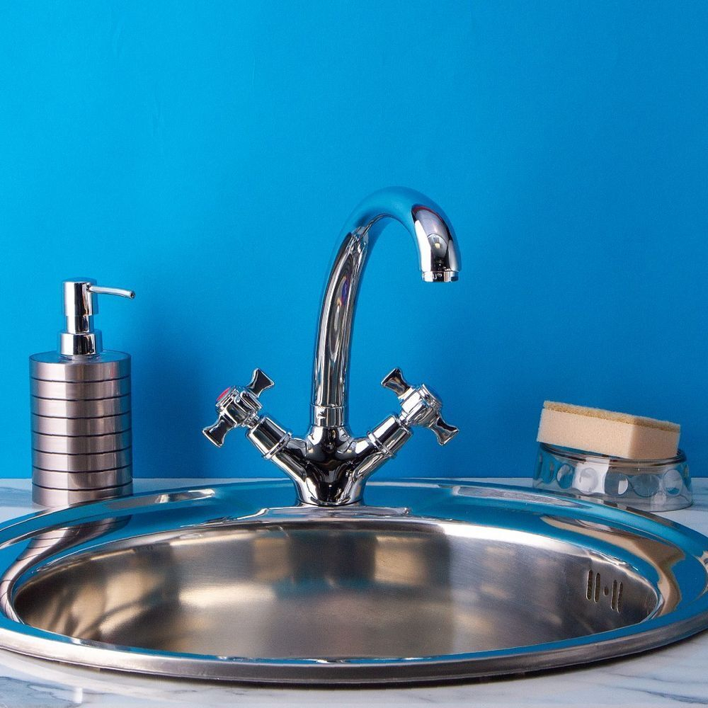 Смеситель для кухни, BOOU, с кран-буксой, хром, BA5330-1F-SE020-B723