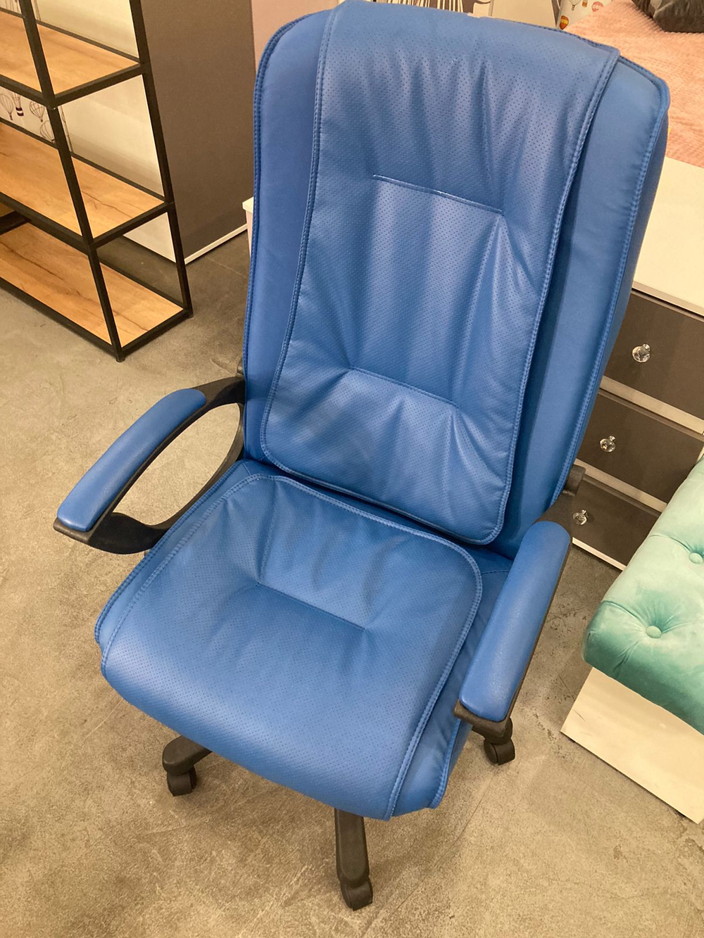 Кресло Фортуна-5 (9) к/з синий Мех качания п.Директор