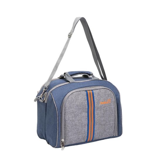 Набор для пикника Helios на 4 персоны синий/серый HS-425S-(4)BG