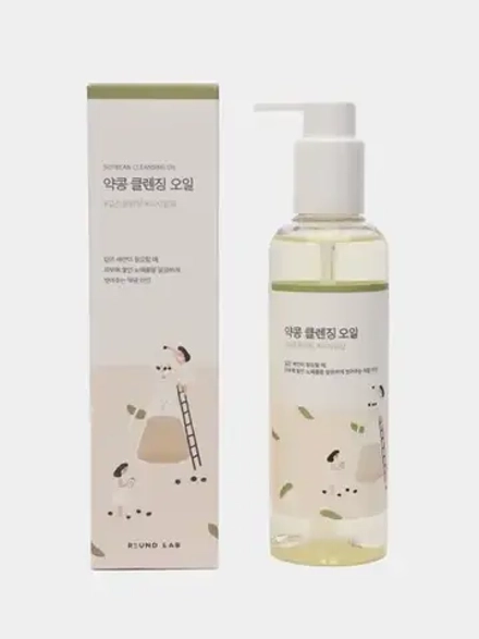 Питательное гидрофильное масло с чёрной соей Round Lab Soybean Cleansing Oil, 200 мл