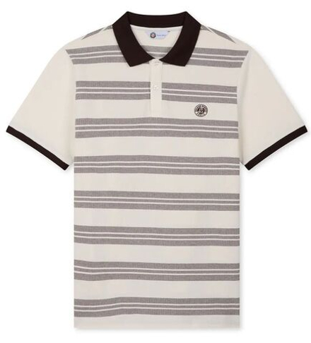 Теннисное поло Roland Garros Heritage Tristan Shirt - ecru/chocolate