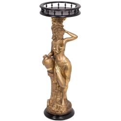 Подставка декоративная Девушка с кувшином №340/2 Бронза Орех