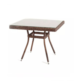 "Айриш" стол плетеный из искусственного ротанга, цвет коричневый