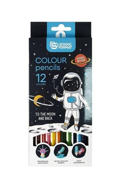 Карандаши 12цв. "SPACE ADVENTURE" шестигр. (Schoolformat)