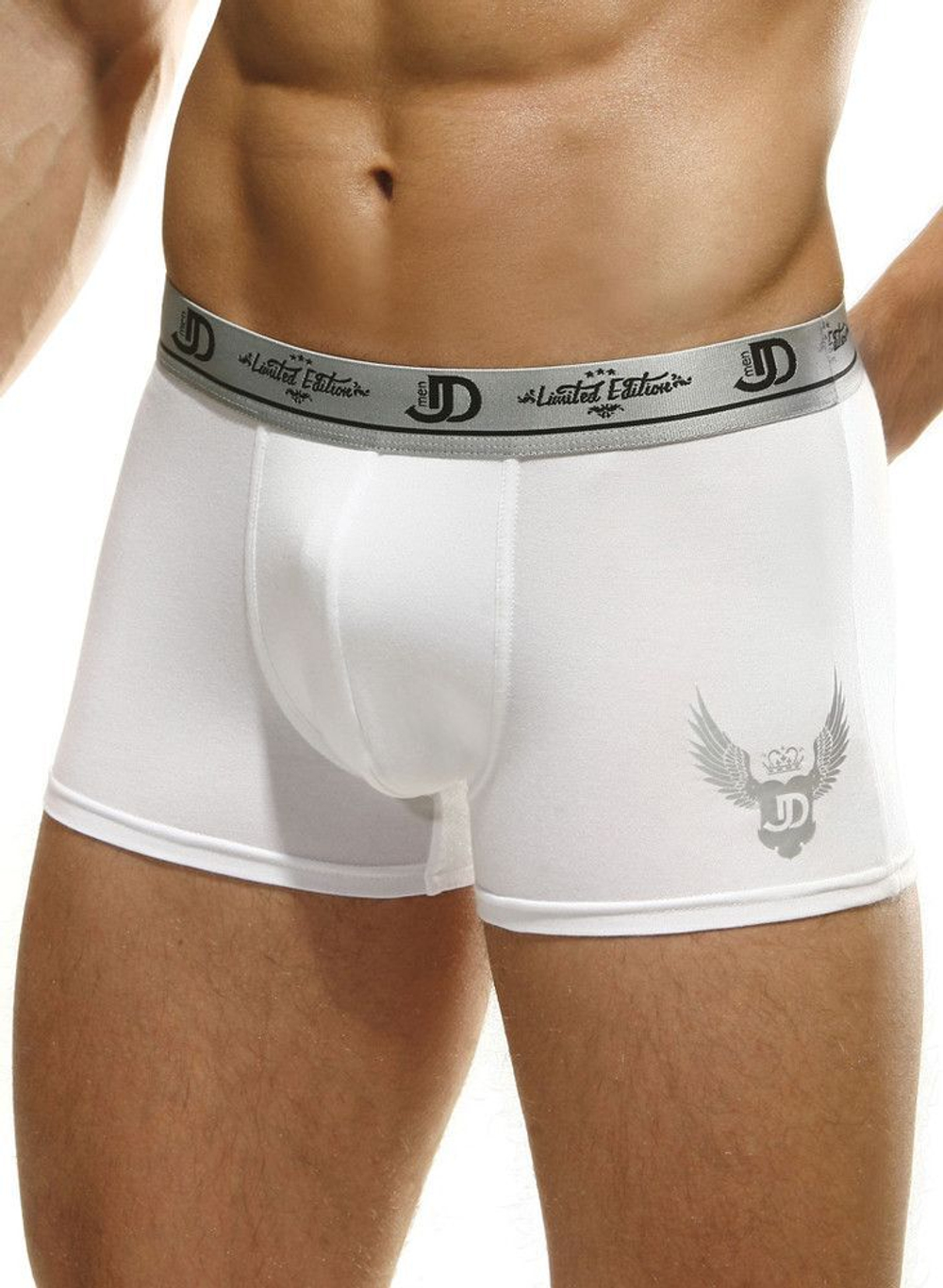 Мужские трусы-боксеры с эмблемой (Размер: XXL) (Цвет: белый)