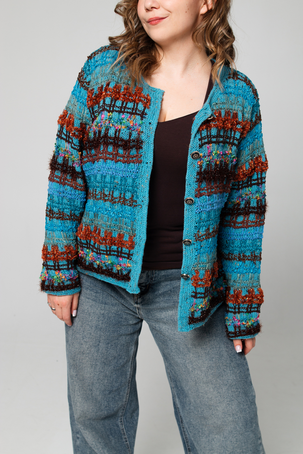 Пряжа O'YARN TWEED’N MERINO с коричнево-черными крапинками, 500г