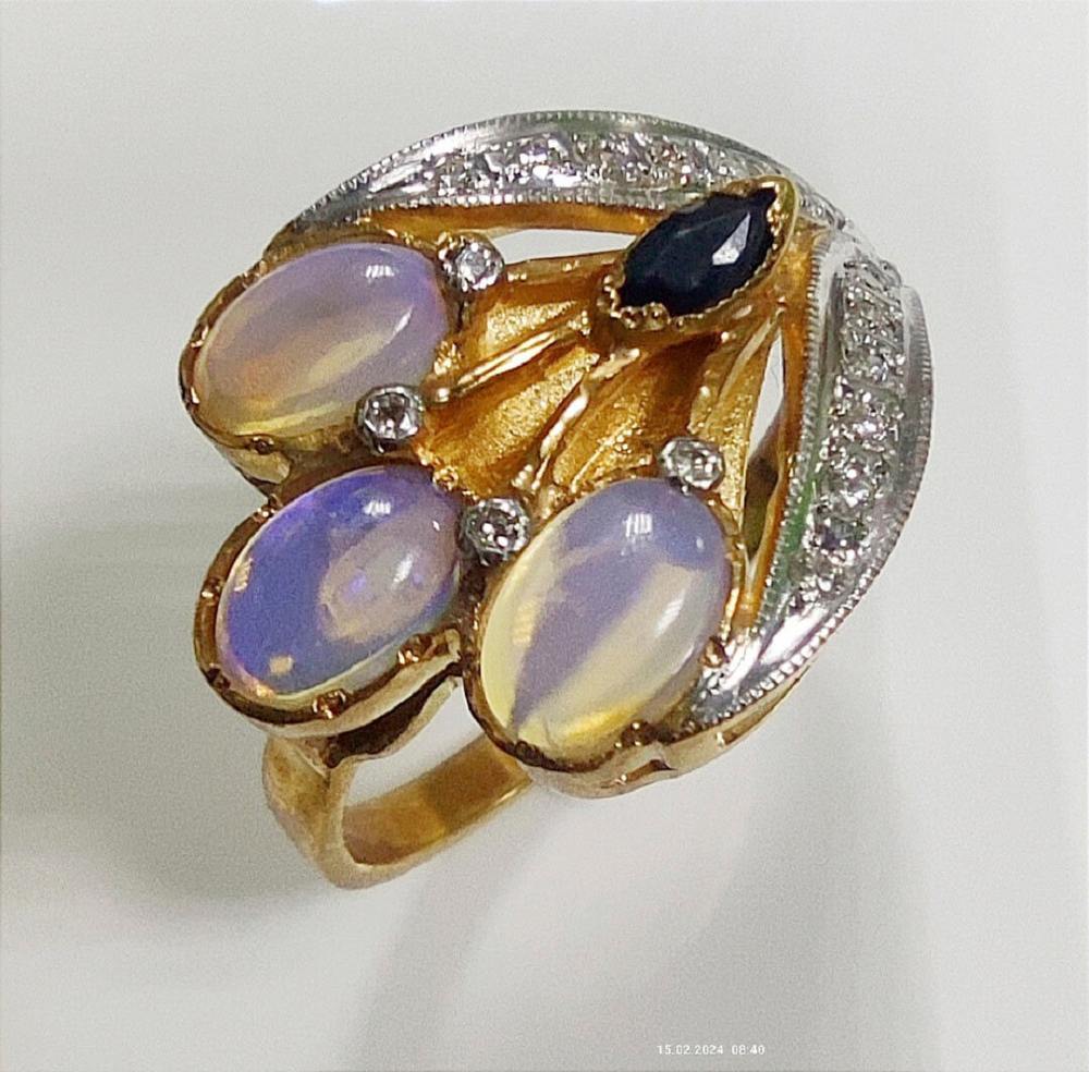 Кольцо Эстерелла золото, опалы