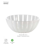 Салатник grace, D20 см, акрил, белый