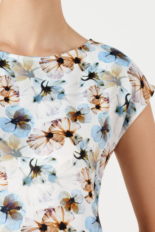 23192 Блузка женская (голубой принт)