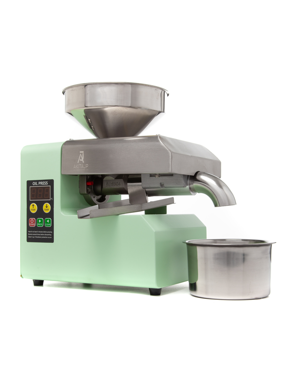 Маслопресс AKITAJP AKJP-300 шнековый электрический купить для дома: пресс холодного и горячего отжима масла