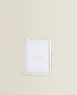Zara Home Фоторамка из стекла, цвет белый, 19 см · 4375/045