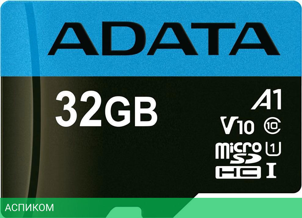 Карта памяти A-Data Premier microSDHC 32GB с адаптером (AUSDH32GUICL10A1-RA1)