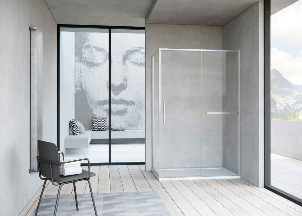 Душевой уголок Слим Софт (Slim Soft) Vincea VSR-1SS9012CLBN, 1200*900, брашированный никель, стекло прозрачное