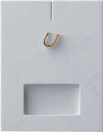 Вкладыш 08/наклонный/для подвески/крючок/окошко для бирки/прорезь для нитки