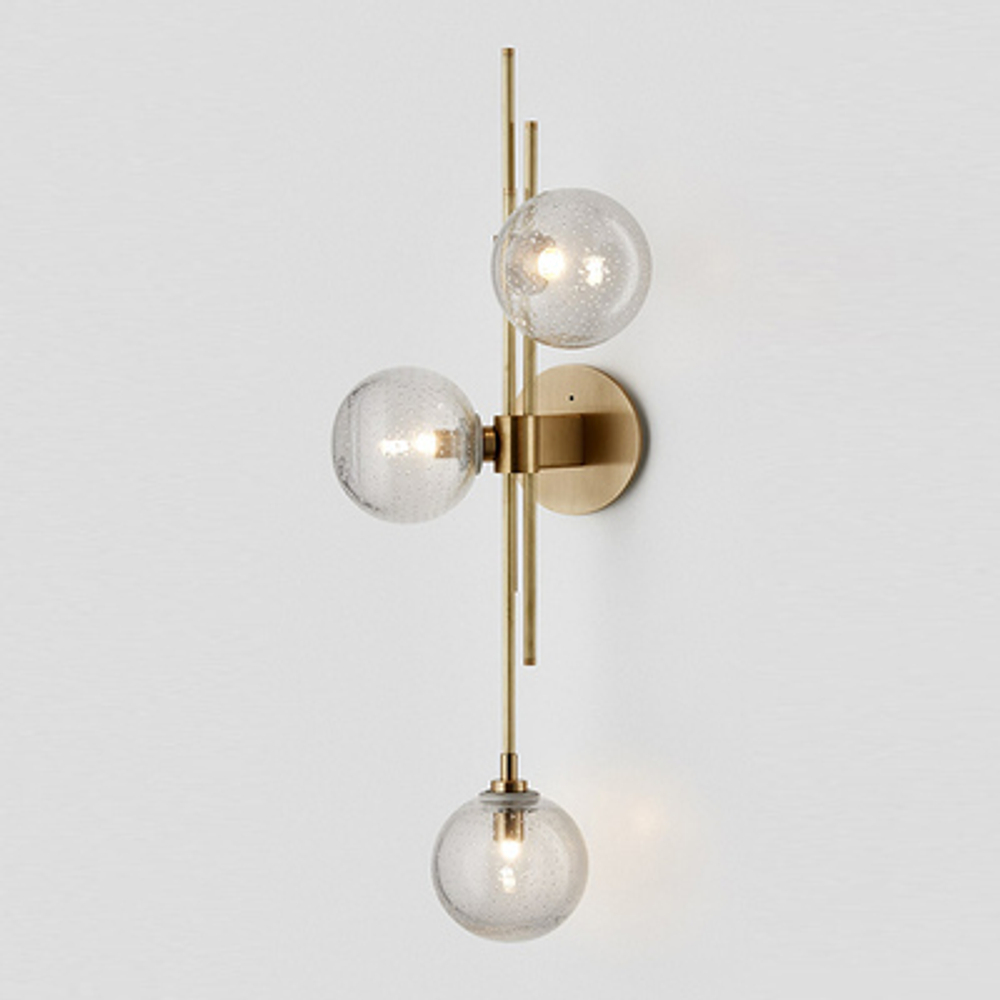 Wall design lamp Trilogy by Articolo Lighting (Clear)