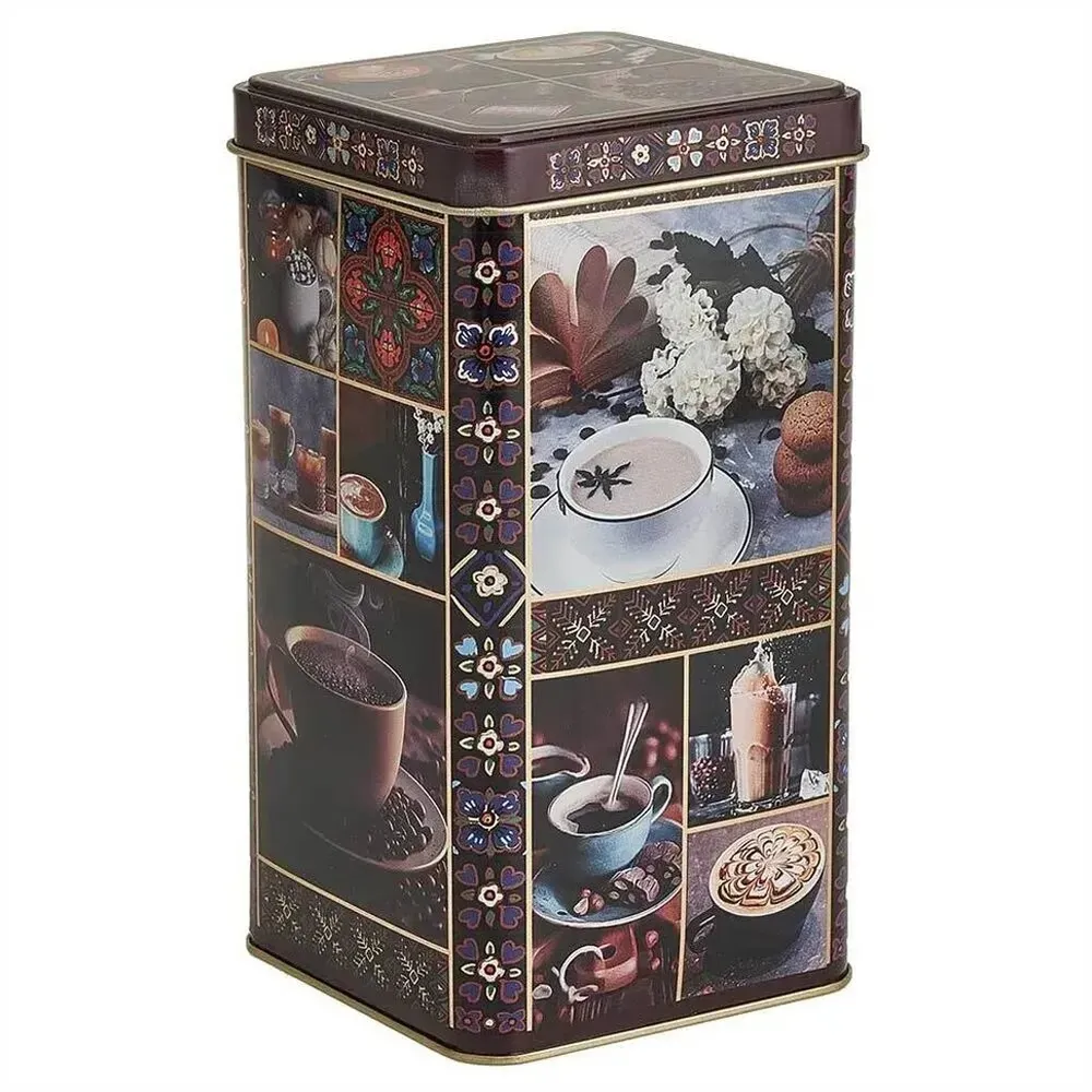 Банка жестяная Кофе3П87*87h165v120-02075 Банка жестяная Кофе3П87*87h165v120-02075