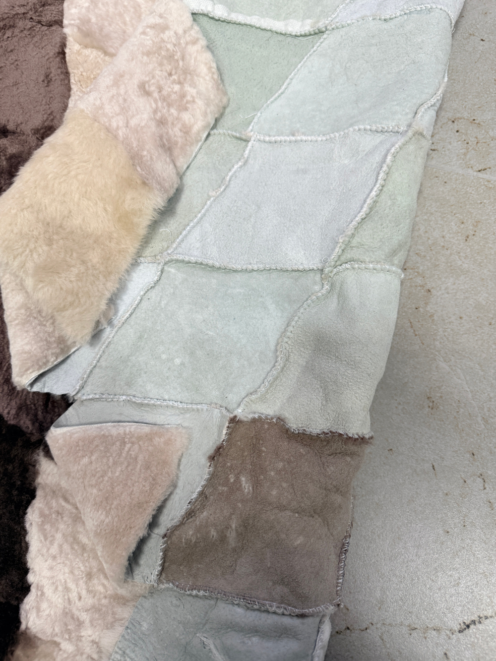 Меховой Коврик прикроватный накидка на кресло из овчины