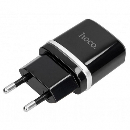 Зарядное сетевое 2-гнезда USB 5В-2.4А HOCO C12
