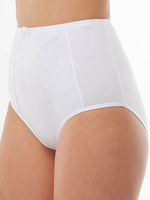 Трусики-макси с кружевными вставками спереди (Размер: XXXL) (Цвет: синий)