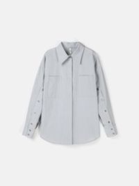 Рубашка из 100% хлопка "Серо-голубая" женская