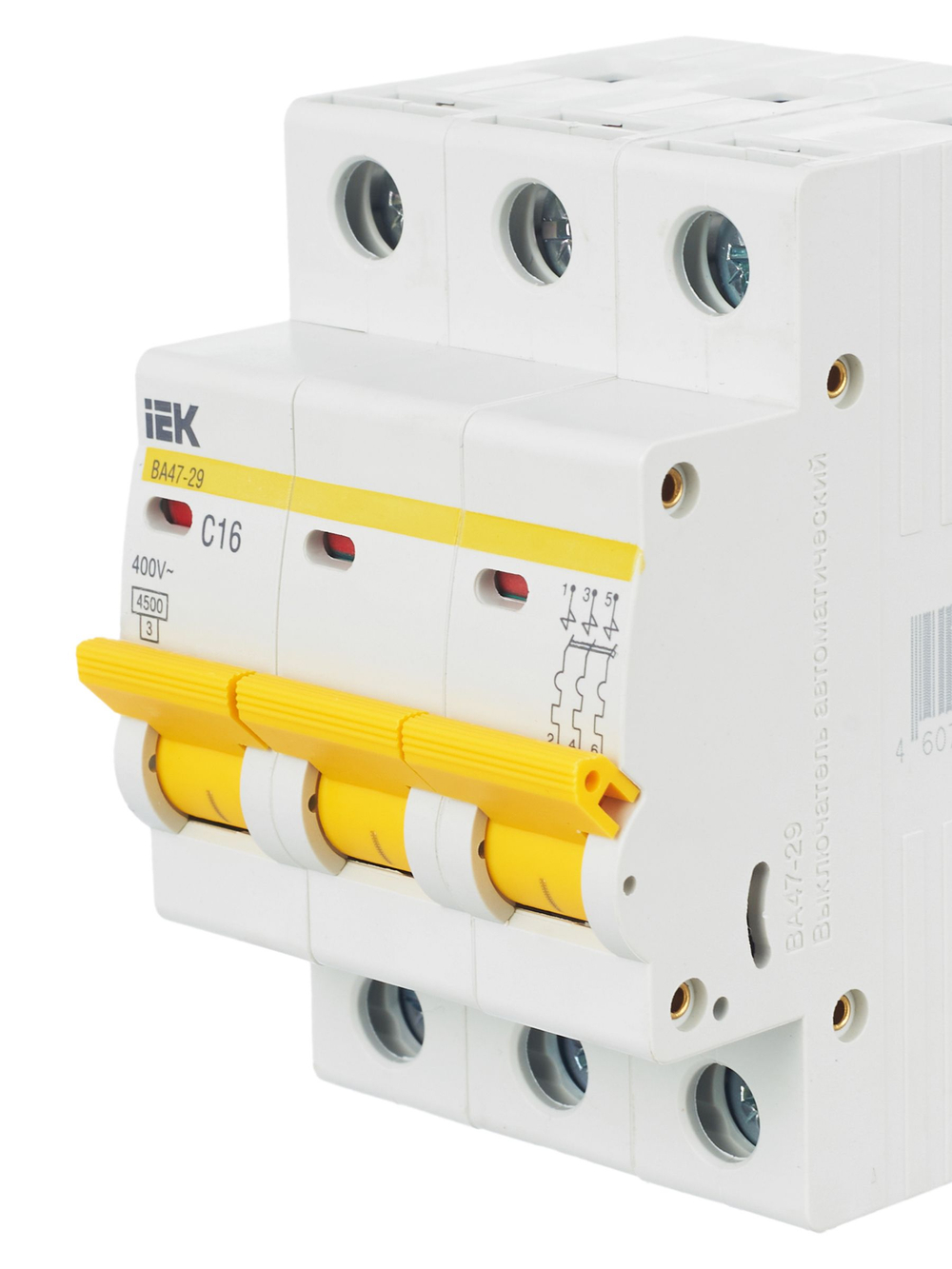 KARAT Автоматический выключатель ВА47-29 3P C 16А 4,5кА IEK