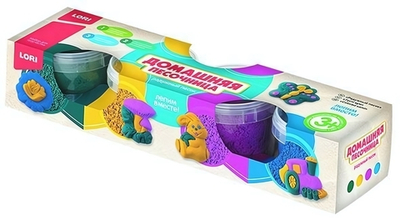 Радужный песок 4цв. + формочка Пт-018 (Lori)